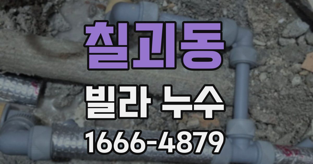 칠괴동 빌라 누수