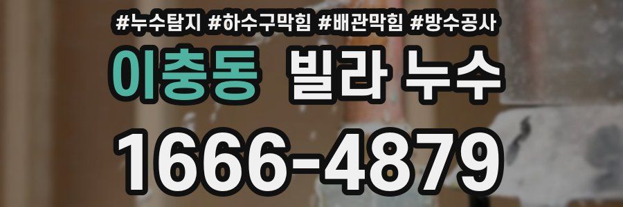 이충동 빌라 누수