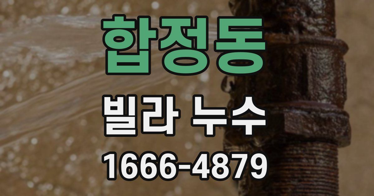 합정동 빌라 누수
