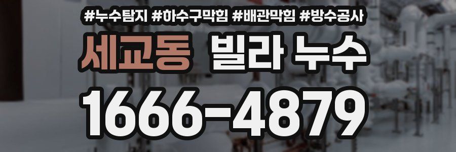 세교동 빌라 누수