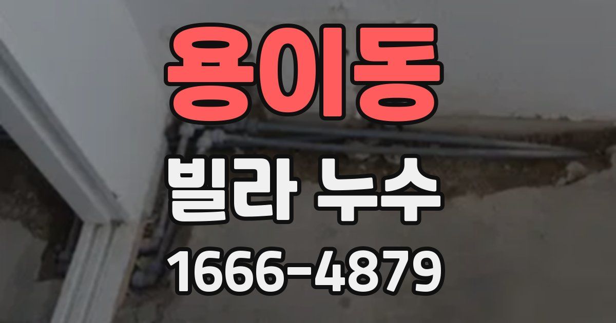 용이동 빌라 누수