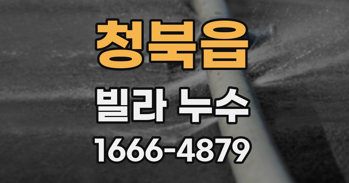 청북읍 빌라 누수
