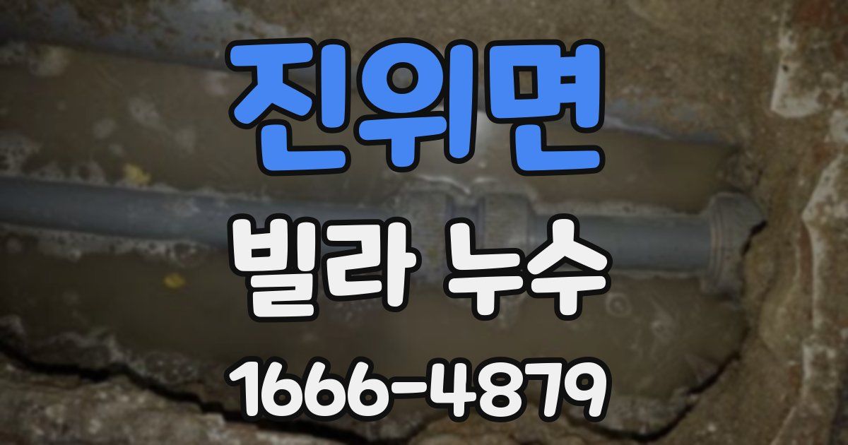 진위면 빌라 누수