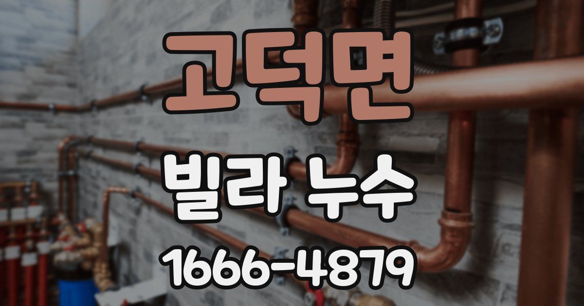 고덕면 빌라 누수