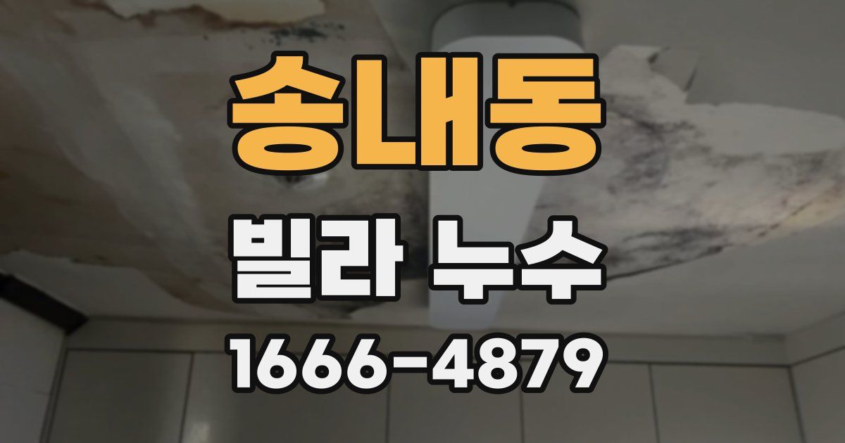 송내동 빌라 누수