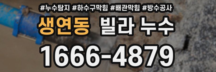 생연동 빌라 누수