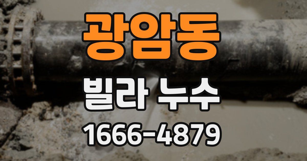광암동 빌라 누수