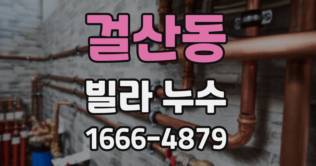 걸산동 빌라 누수