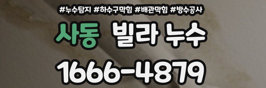 사동 빌라 누수