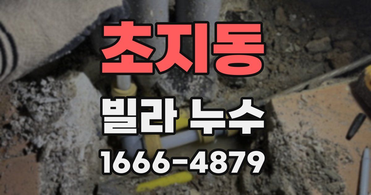 초지동 빌라 누수