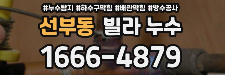 선부동 빌라 누수
