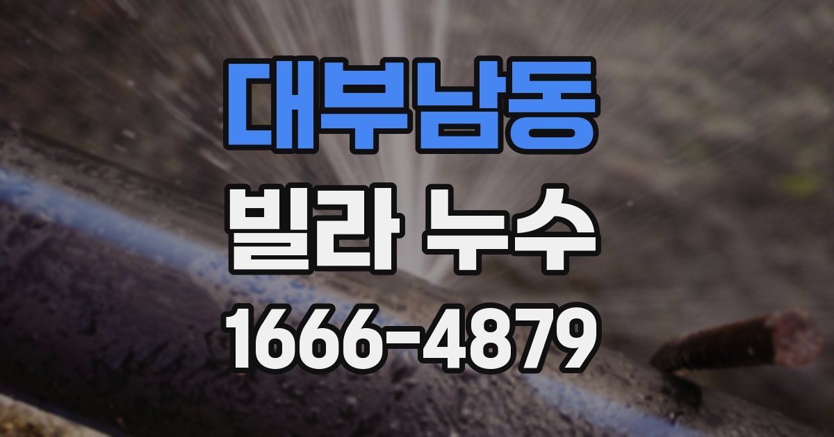 대부남동 빌라 누수