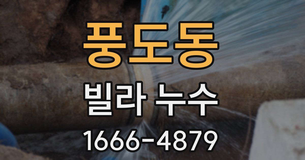 풍도동 빌라 누수