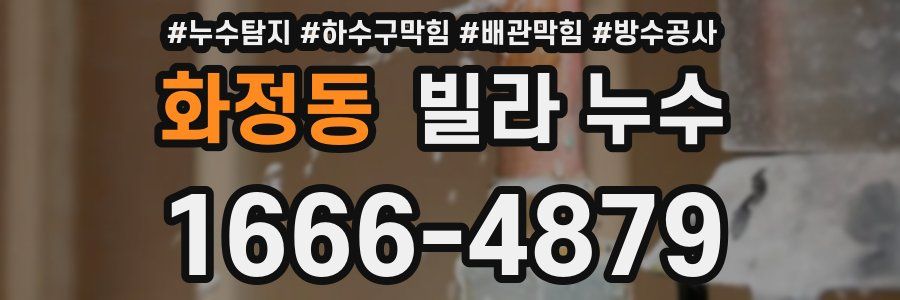 화정동 빌라 누수