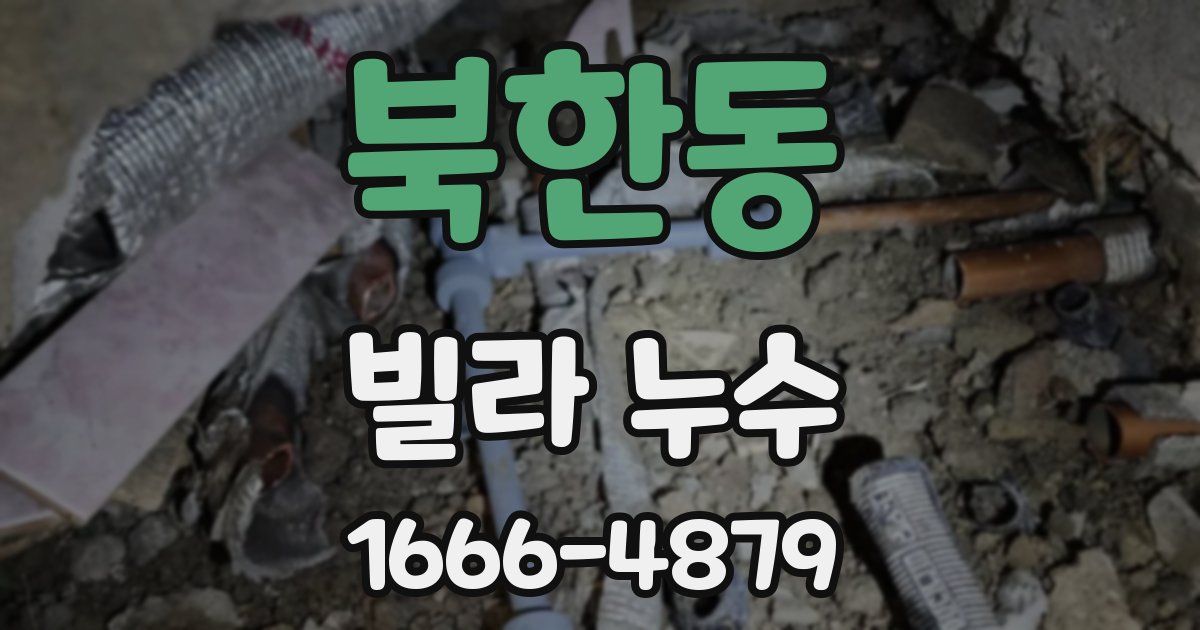 북한동 빌라 누수