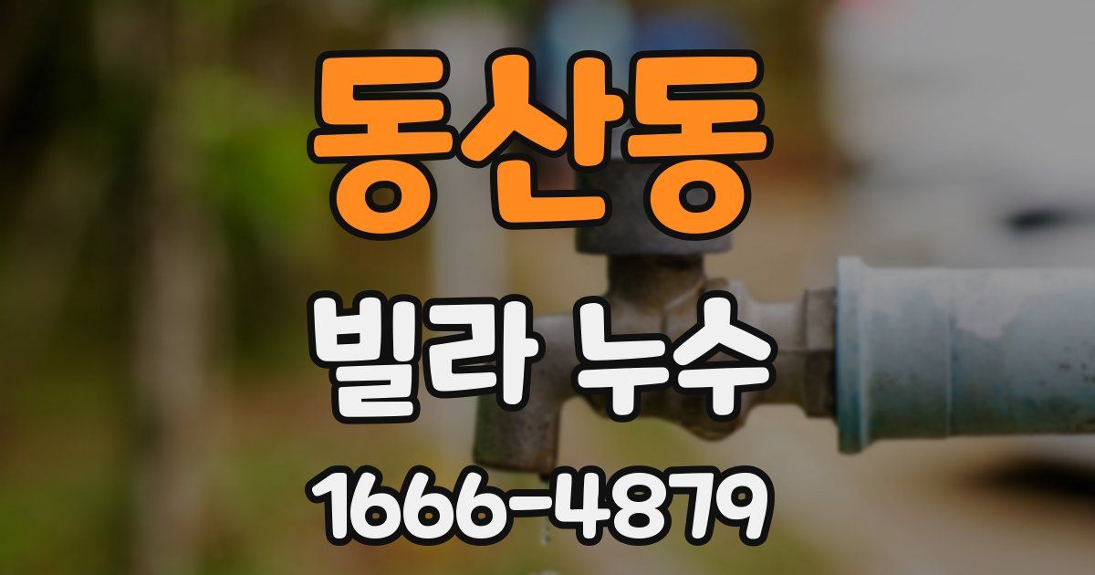 동산동 빌라 누수