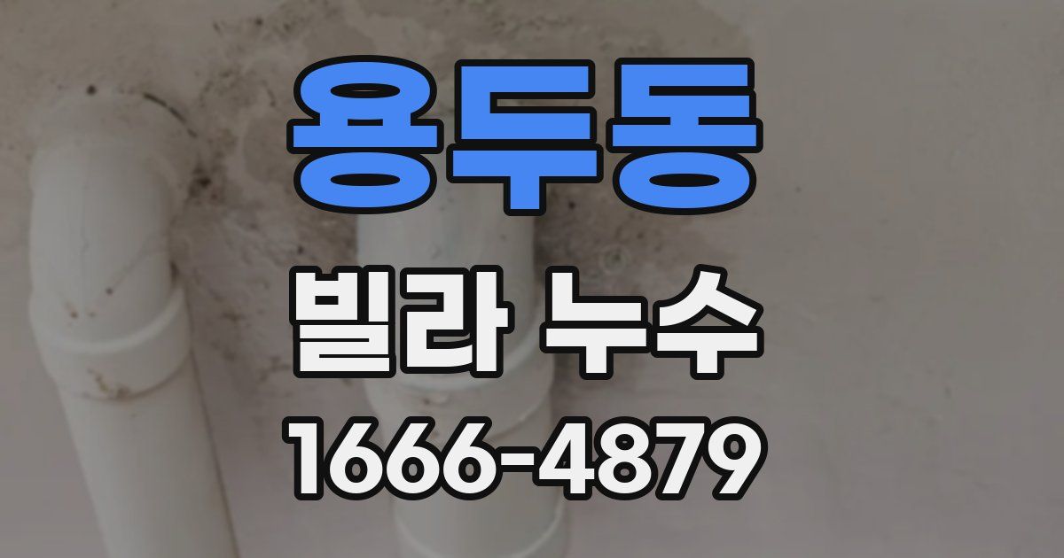 용두동 빌라 누수