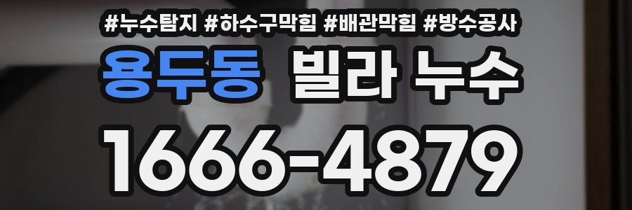 용두동 빌라 누수