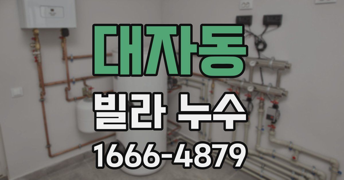 대자동 빌라 누수