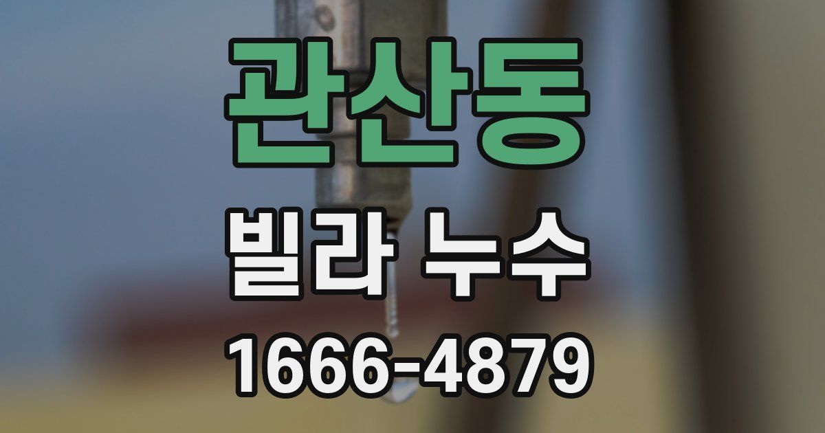 관산동 빌라 누수