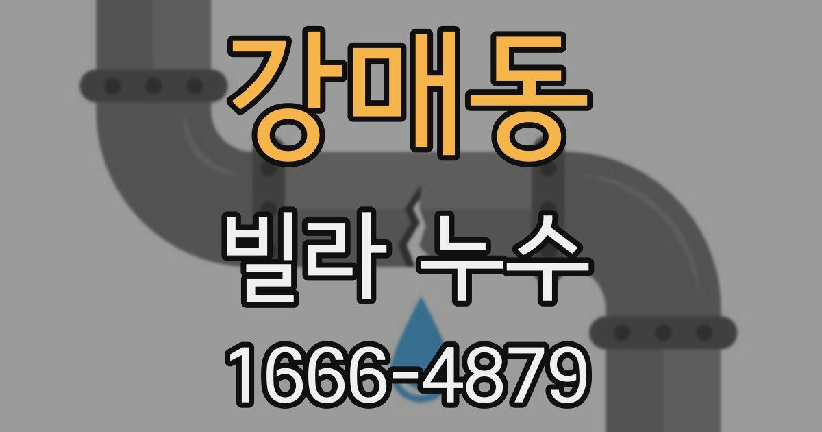 강매동 빌라 누수