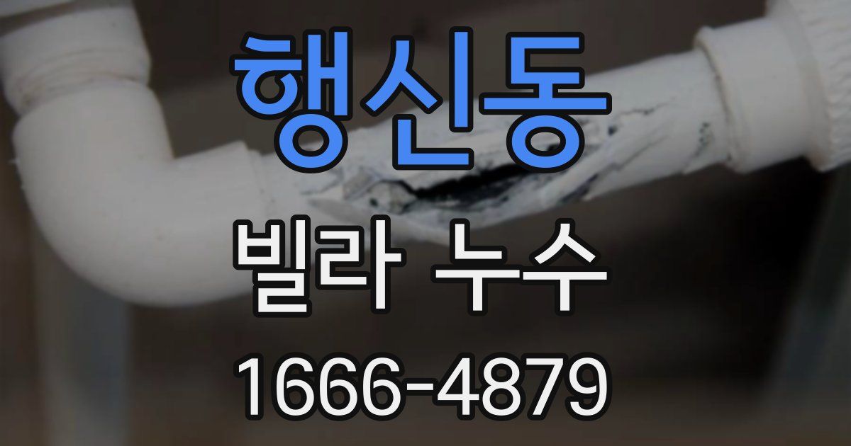 행신동 빌라 누수