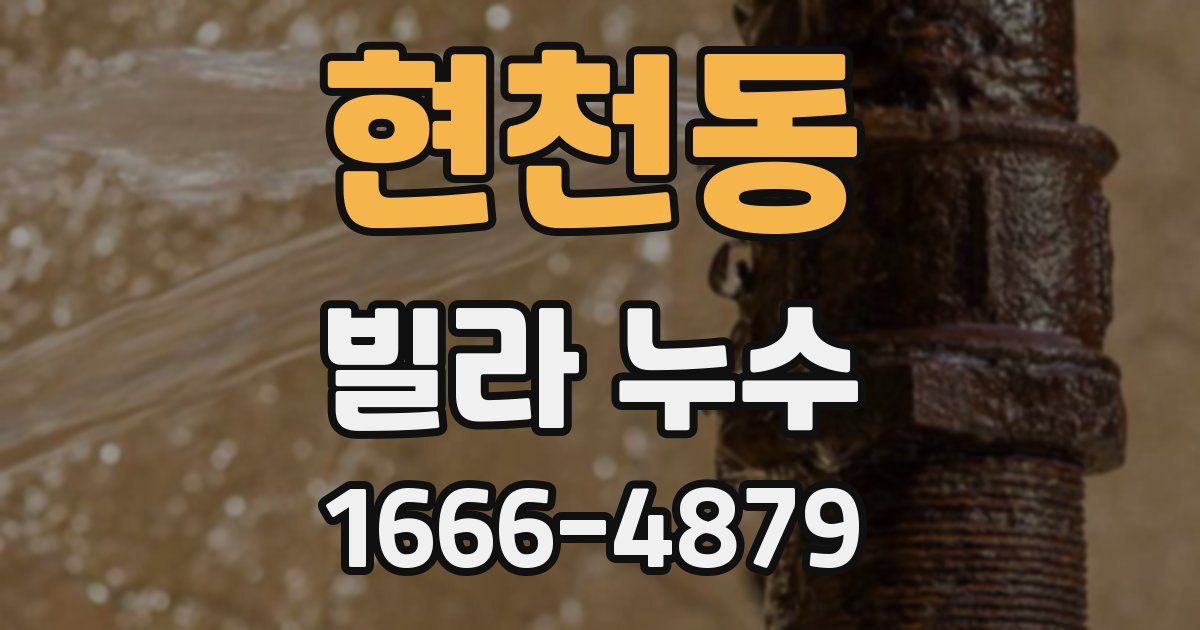 현천동 빌라 누수