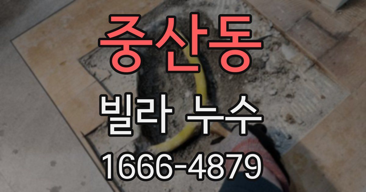 중산동 빌라 누수