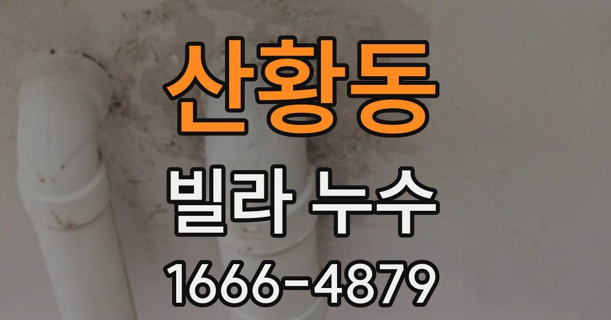산황동 빌라 누수