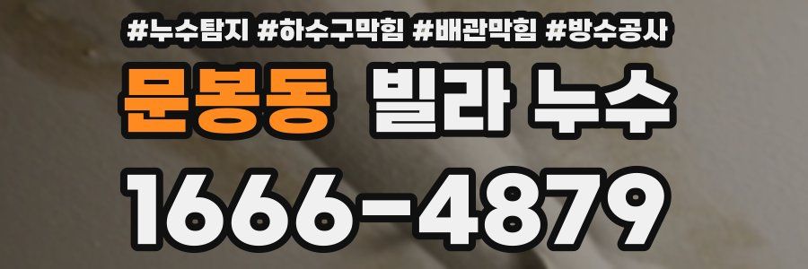 문봉동 빌라 누수