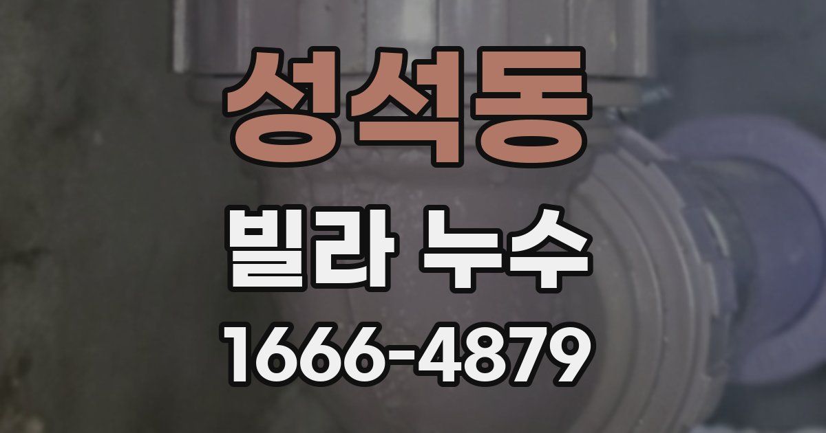 성석동 빌라 누수