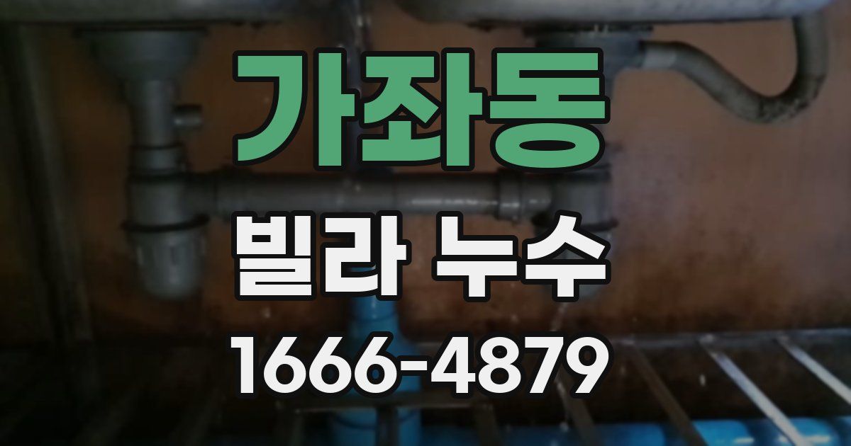 가좌동 빌라 누수