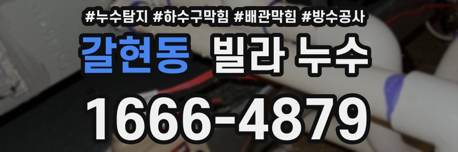 갈현동 빌라 누수