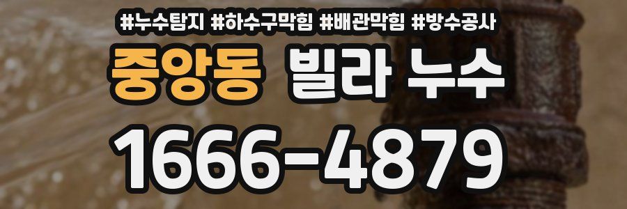 중앙동 빌라 누수
