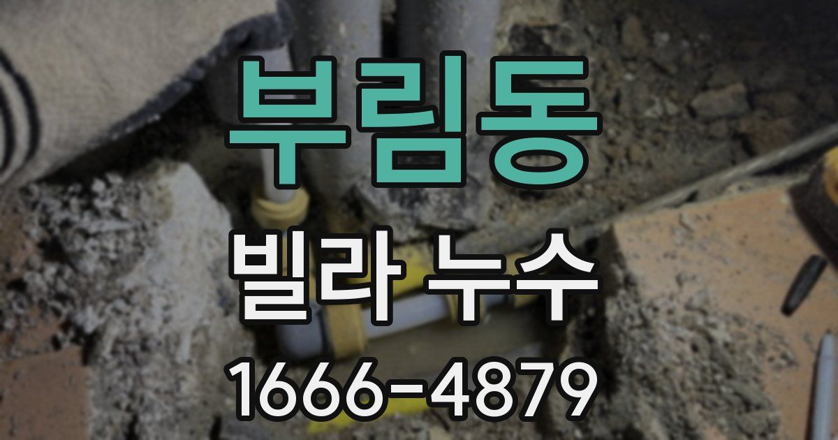 부림동 빌라 누수