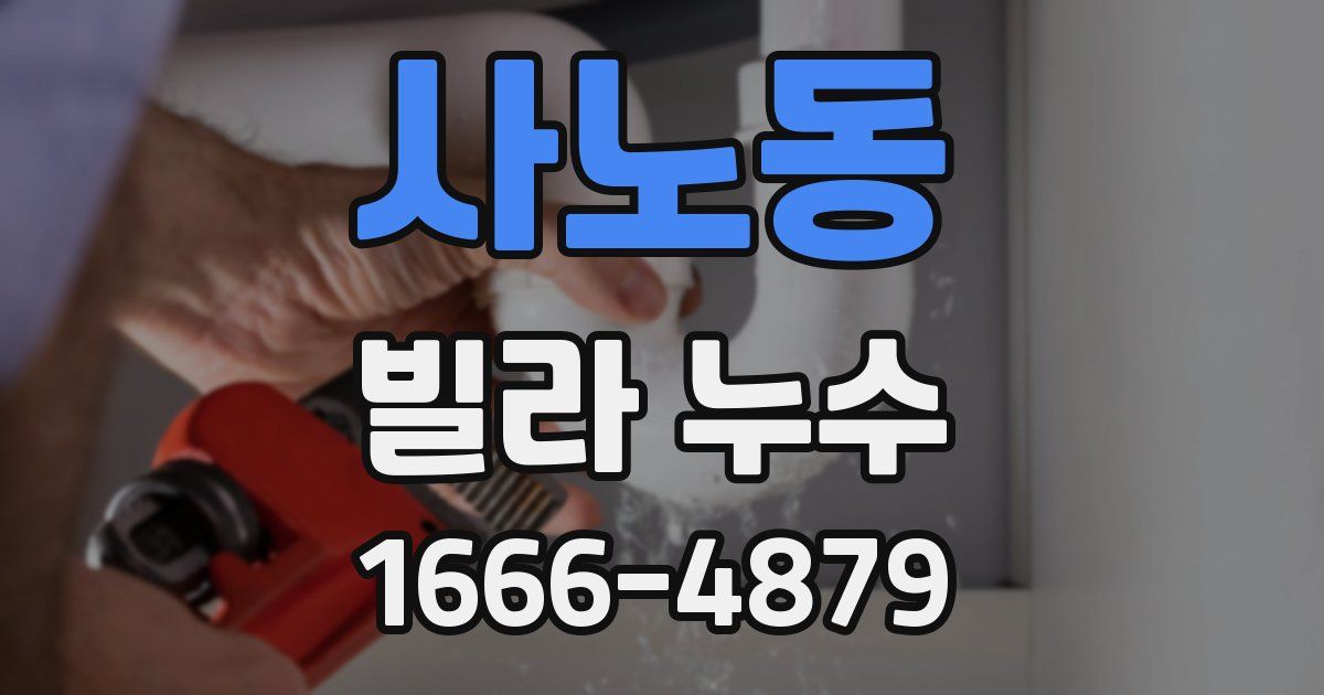 사노동 빌라 누수