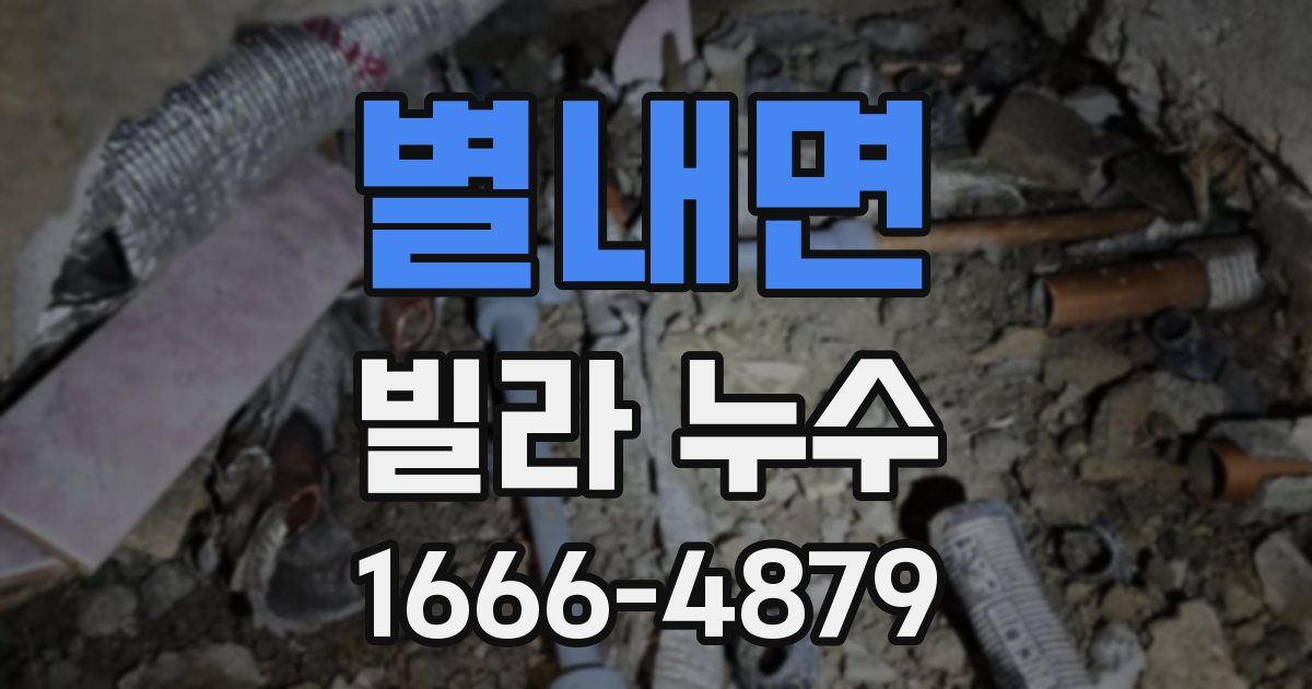 별내면 빌라 누수