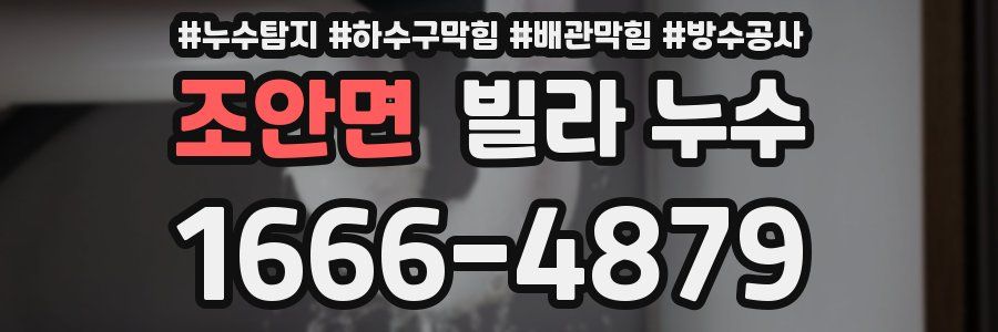 조안면 빌라 누수