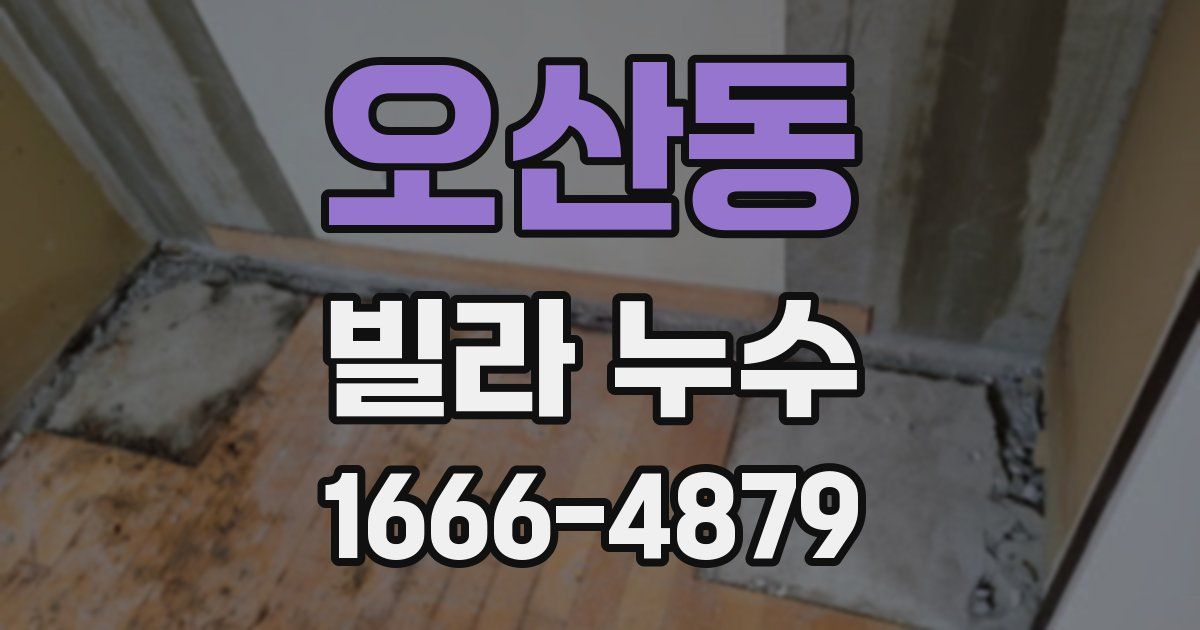 오산동 빌라 누수