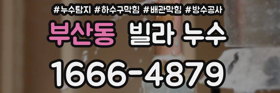 부산동 빌라 누수