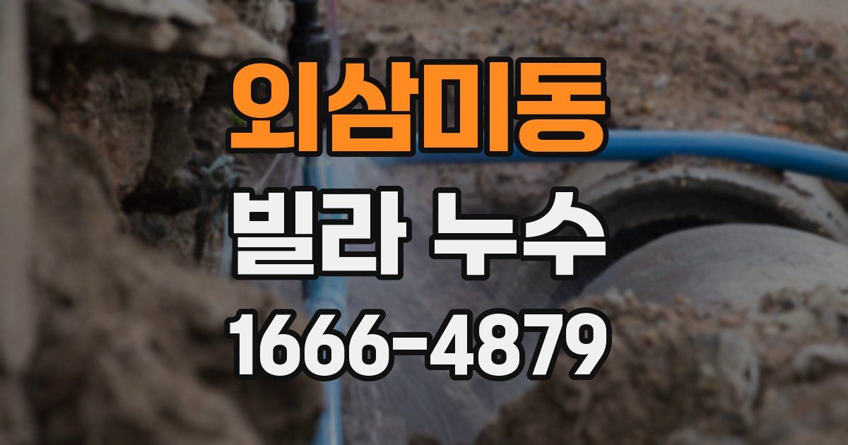 외삼미동 빌라 누수