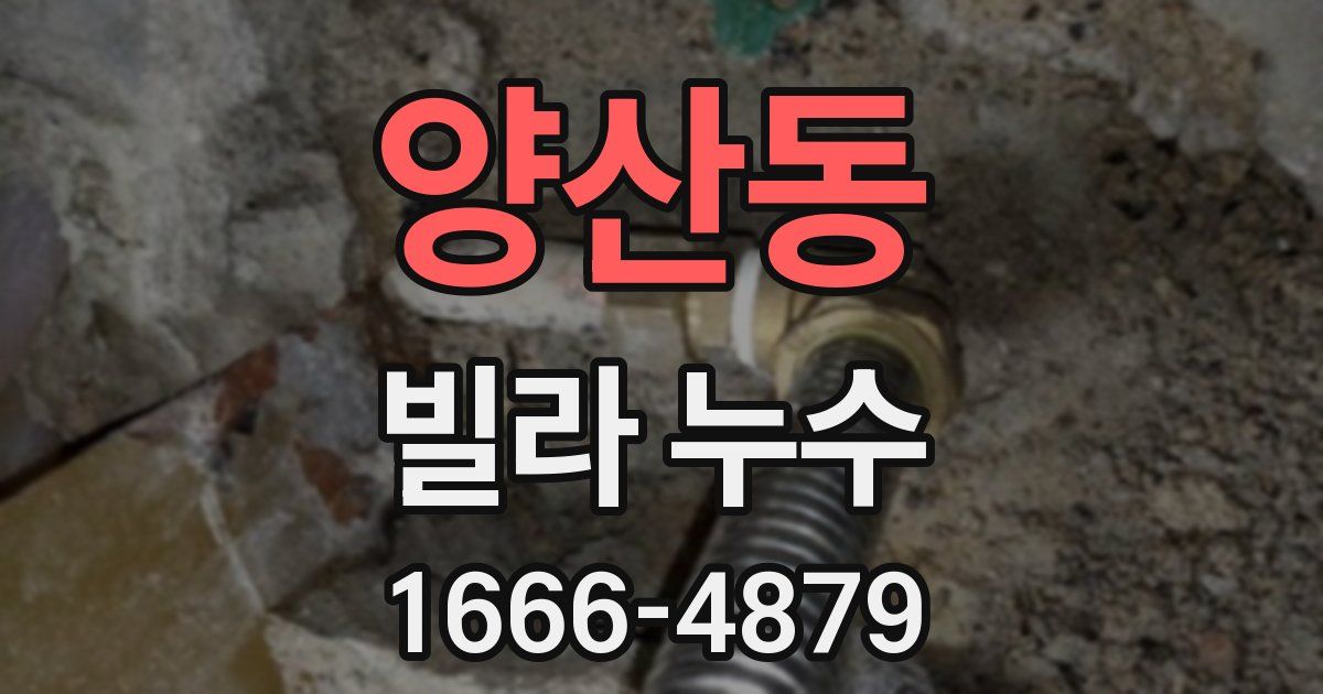양산동 빌라 누수