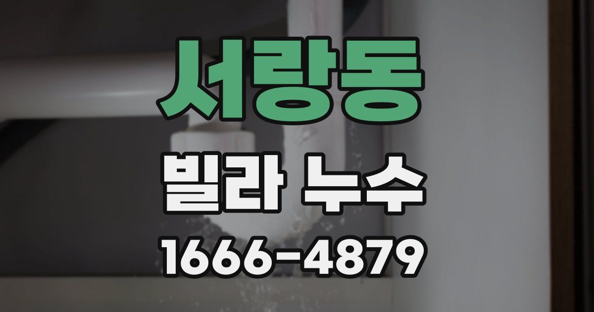 서랑동 빌라 누수