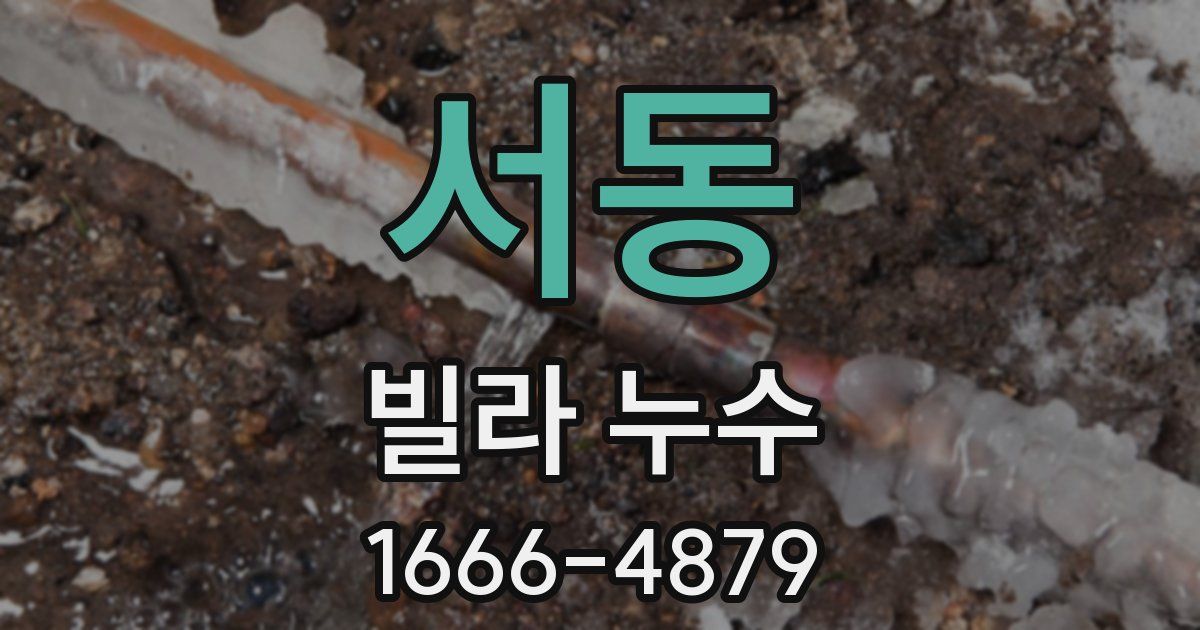 서동 빌라 누수