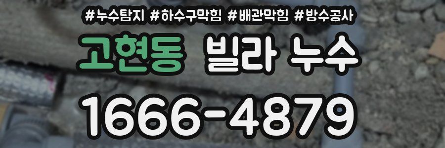 고현동 빌라 누수