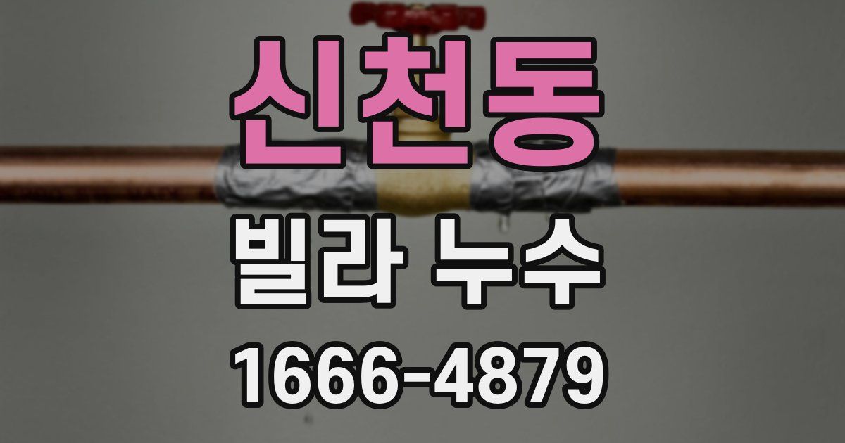 신천동 빌라 누수