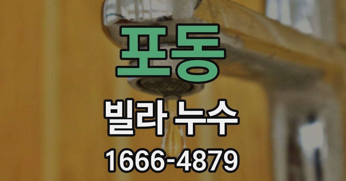 포동 빌라 누수