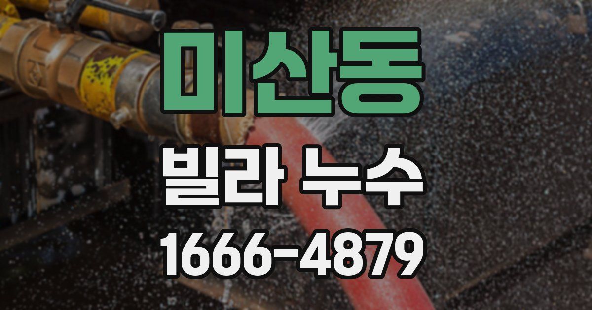 미산동 빌라 누수