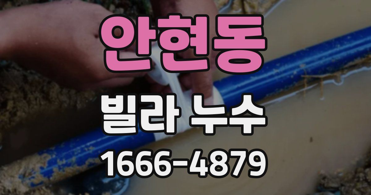 안현동 빌라 누수