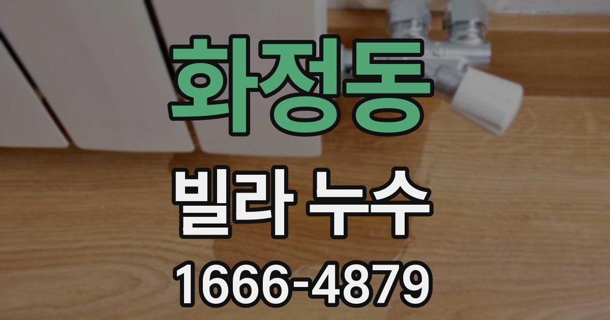 화정동 빌라 누수